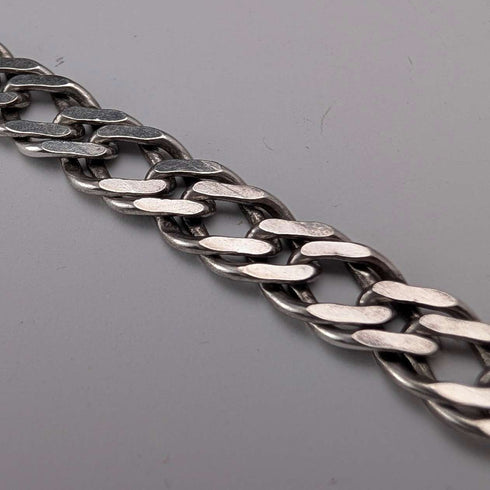 British vintage sterling silver double kihei chain necklace 41cm 17.4g AGP