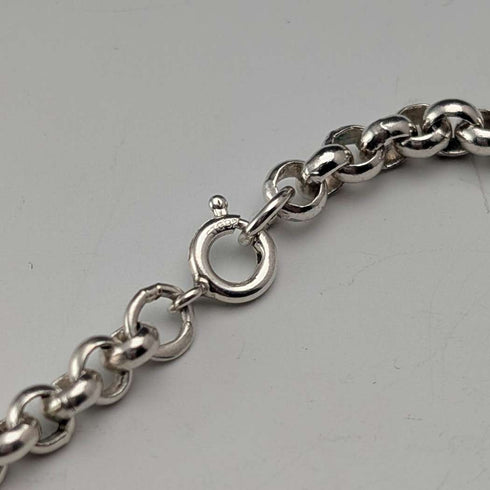 British vintage sterling silver azuki chain necklace 56cm 28.2g CC