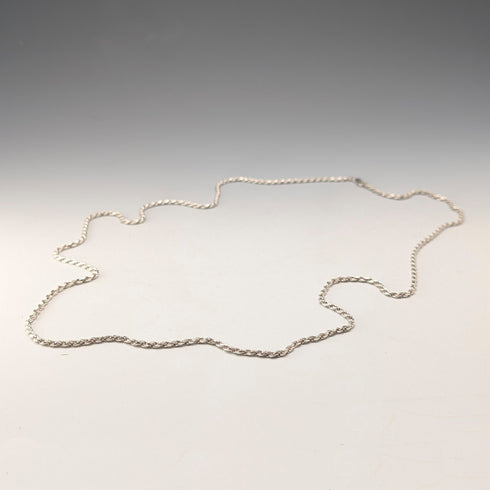 英国ヴィンテージ 純銀製 ツイストチェーン ネックレス90cm 22.3g milor