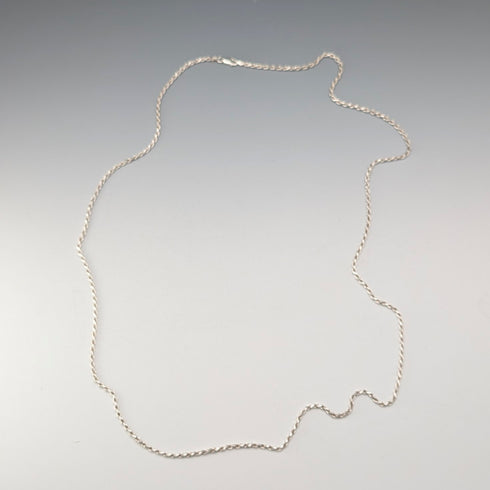 英国ヴィンテージ 純銀製 ツイストチェーン ネックレス90cm 22.3g milor