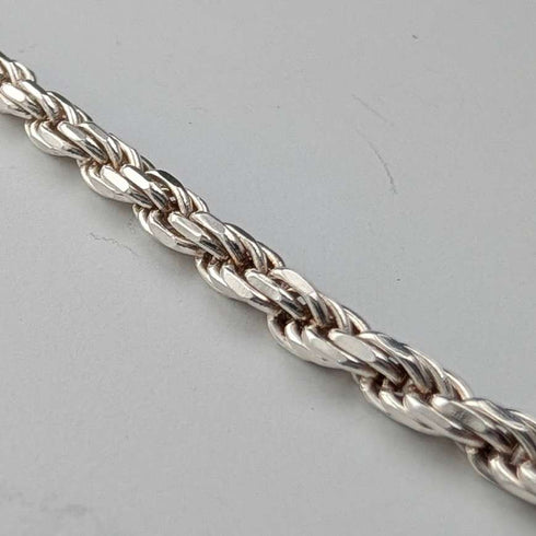 British vintage sterling silver twisted chain necklace 90cm 22.3g Milor