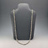 American vintage sterling silver multi-fancy link chain necklace 92cm 80g