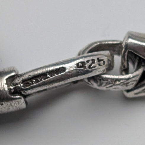 米国ヴィンテージ 純銀製 マルチファンシーリンクチェーン ネックレス92cm 80g