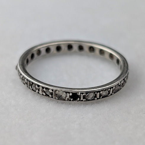 Vintage sterling silver eternity ring (size 14)