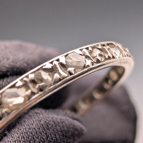 Vintage sterling silver eternity ring (size 14)