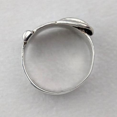 1971 British vintage Victorian design sterling silver ring (size 9)