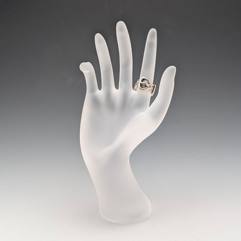 1971 British vintage Victorian design sterling silver ring (size 9)