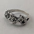Vintage 3 Horse Head Design Sterling Silver Ring (Size 9)