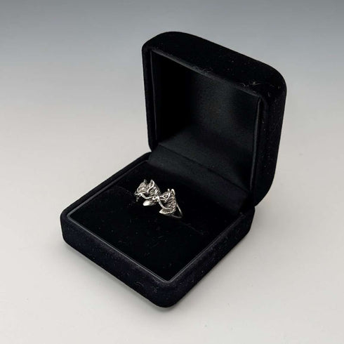 Vintage 3 Horse Head Design Sterling Silver Ring (Size 9)