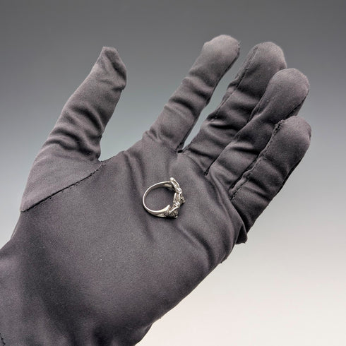 Vintage 3 Horse Head Design Sterling Silver Ring (Size 9)