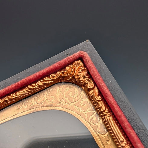 英国アンティーク レザー張りケース入り アンブロタイプ