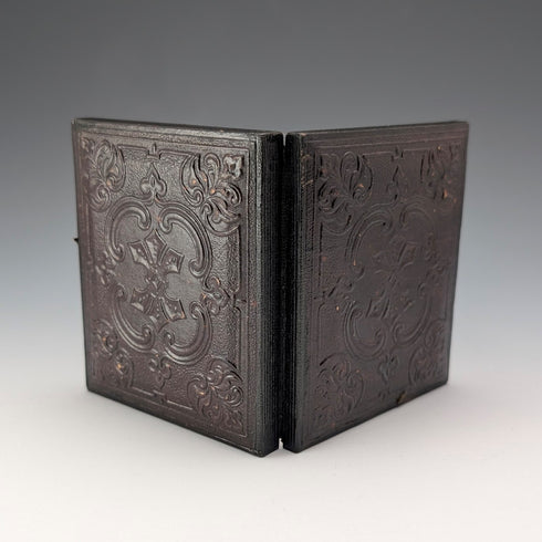 英国アンティーク レザー張りケース入り アンブロタイプ