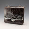 1905 British antique sterling silver mounted brown leather handbag style wallet by Ludwig Krumm