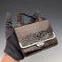 1905 British antique sterling silver mounted brown leather handbag style wallet by Ludwig Krumm