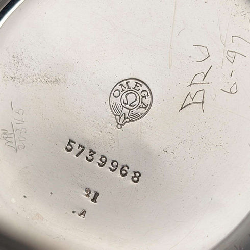 Antique Omega pocket watch from around 1920, diameter 53mm, railroad watch, alloy case, in good working order