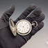 Circa 1910 Antique Longines Pocket Watch with Art Nouveau Decoration, Silver Side Hunter Case, in Good Working Condition