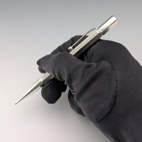 1947年 英国ヴィンテージ 純銀製 ヘキサゴン 推進式シャープペンシル Johnson Matthey