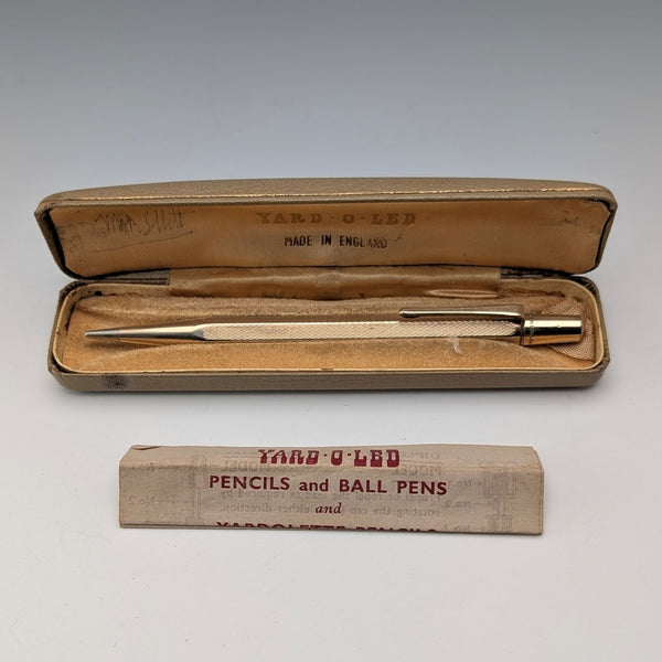 英国ヴィンテージ ヤード・オ・レッド ロールドゴールド ヘキサゴン 推進式ペンシル ケース入