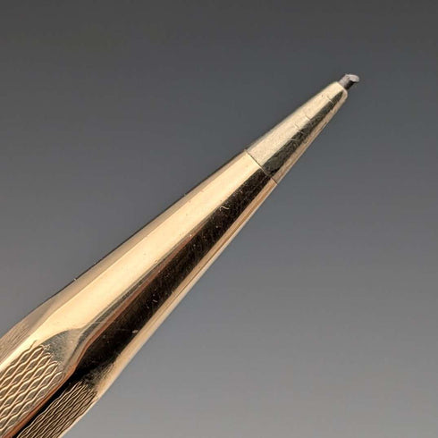 British Vintage Yard O Red Rolled Gold Hexagon Propelled Pencil in Case