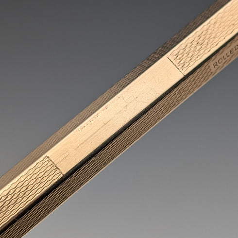 British Vintage Yard O Red Rolled Gold Hexagon Propelled Pencil in Case