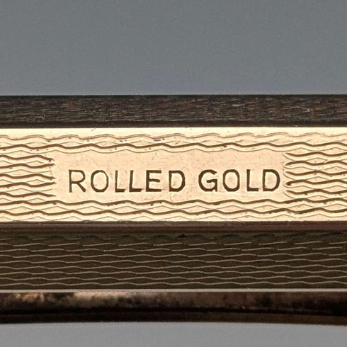 British Vintage Yard O Red Rolled Gold Hexagon Propelled Pencil in Case