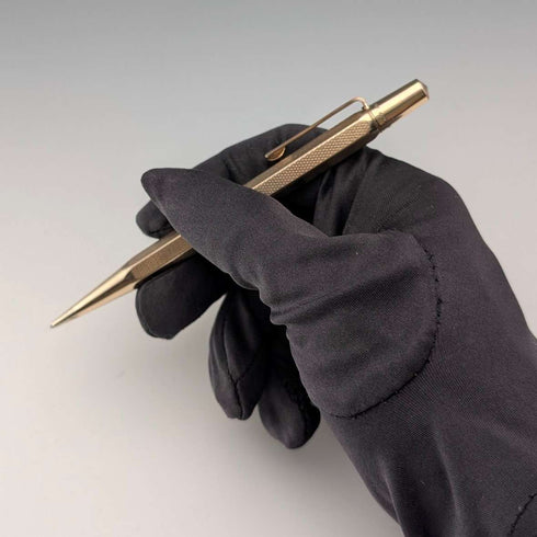 British Vintage Yard O Red Rolled Gold Hexagon Propelled Pencil in Case