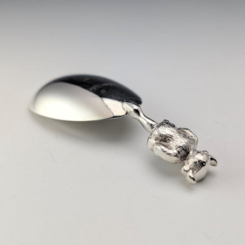 英国ヴィンテージ シルバープレート製 リンカーン・インプ ティーキャディースプーン