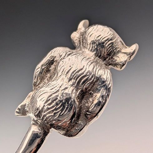 英国ヴィンテージ シルバープレート製 リンカーン・インプ ティーキャディースプーン