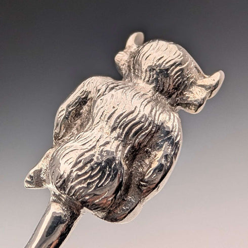 Vintage British silver plate Lincoln Imp tea caddy spoon