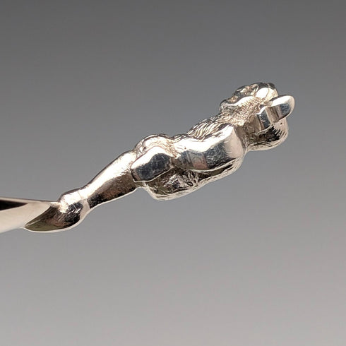 英国ヴィンテージ シルバープレート製 リンカーン・インプ ティーキャディースプーン