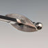 Antique British silver plate sword-shaped meat skewers pair by William Hutton & Sons