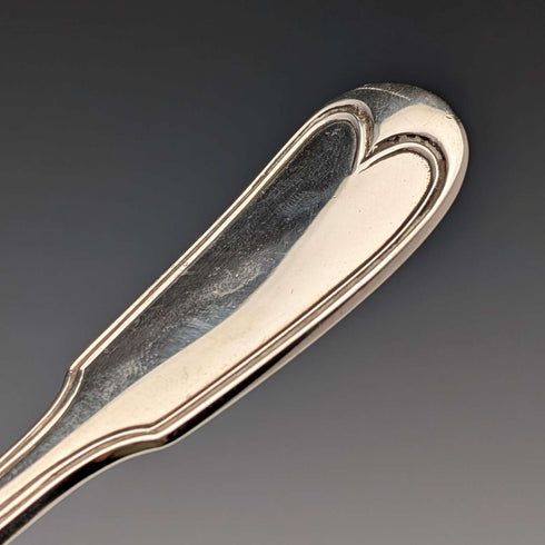 1850 British antique sterling silver fish server pair, total weight 314g, John James Whiting