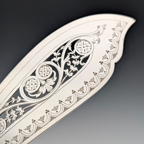 英国アンティーク シルバープレート製 フィッシュサーバーセット ケース入