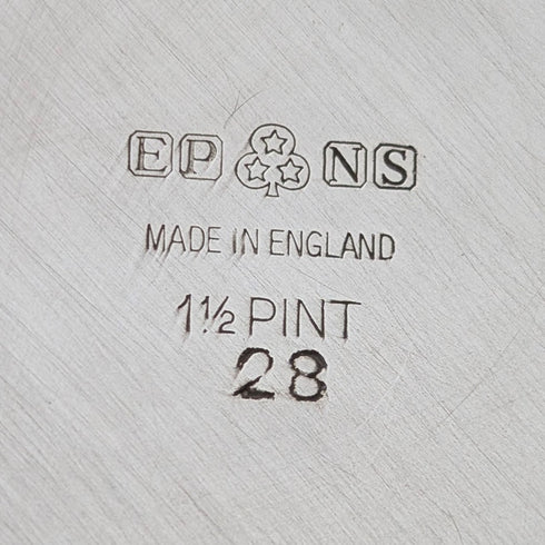 Vintage British silver plate 1.5 pint jersey jug