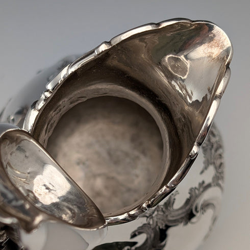 維多利亞早期英國古董銀盤水壺 Martin & Hall