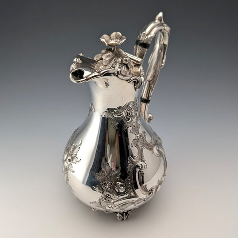 維多利亞早期英國古董銀盤水壺 Martin & Hall