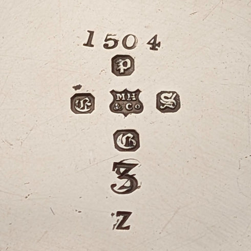 維多利亞早期英國古董銀盤水壺 Martin & Hall