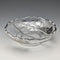 Vintage American Silver Overlay Divided Bowl with UV Glow Glass