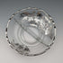Vintage American Silver Overlay Divided Bowl with UV Glow Glass