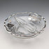 Vintage American Silver Overlay Divided Bowl with UV Glow Glass