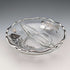 Vintage American Silver Overlay Divided Bowl with UV Glow Glass