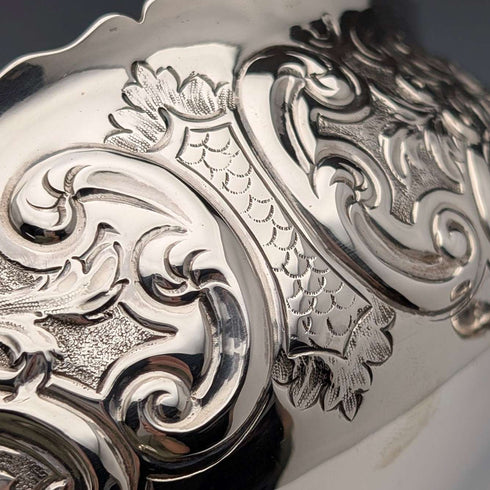 1873 British antique sterling silver footed bowl 236g Daniel & Charles Houle