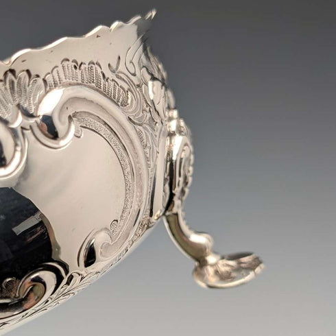 1873 British antique sterling silver footed bowl 236g Daniel & Charles Houle