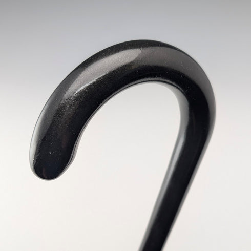 1920 年代至 1930 年代英國復古黑軸彎柄純銀裝飾手杖 78 厘米