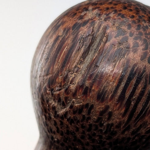 アンティーク ブラウン&ブラックシャフト ロンデルハンドル ステッキ 杖 83cm