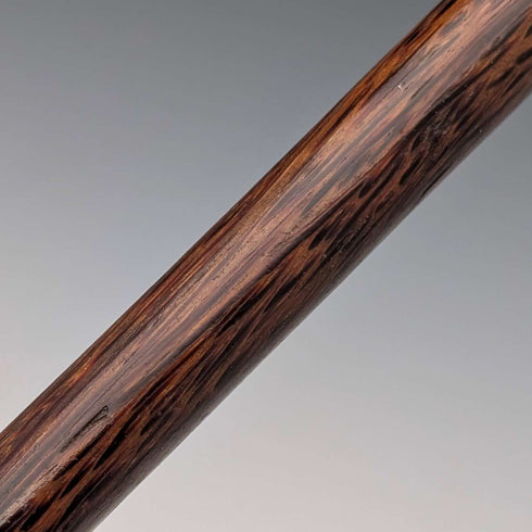 Antique brown and black shaft rondelle handle walking stick 83cm