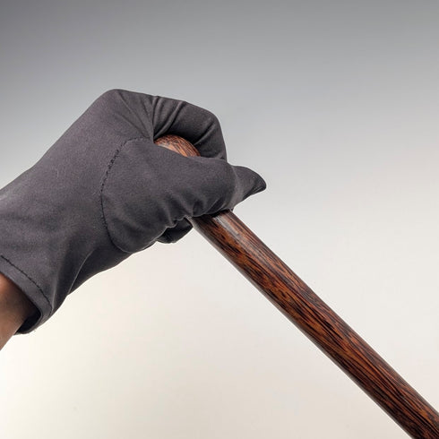 アンティーク ブラウン&ブラックシャフト ロンデルハンドル ステッキ 杖 83cm