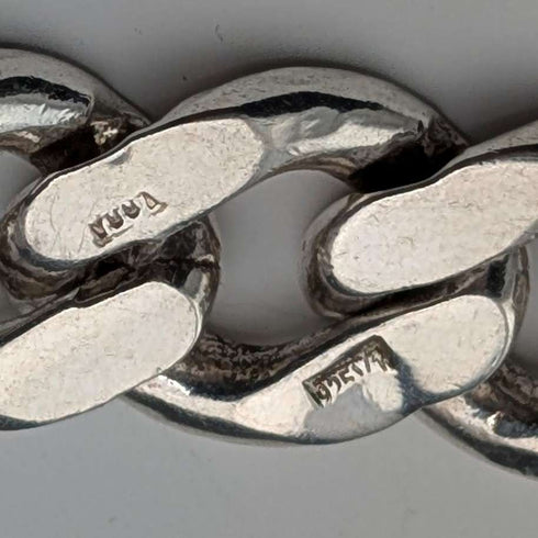 Vintage sterling silver kihei chain bracelet 32g