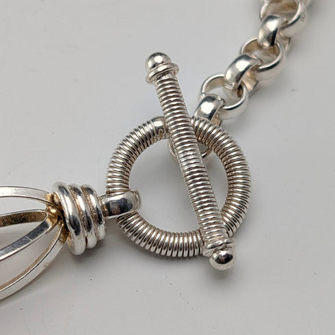 ヴィンテージ 純銀製 極太ウィーブチェーン ネックレス 88g