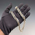 Vintage sterling silver extra thick weave chain necklace 88g